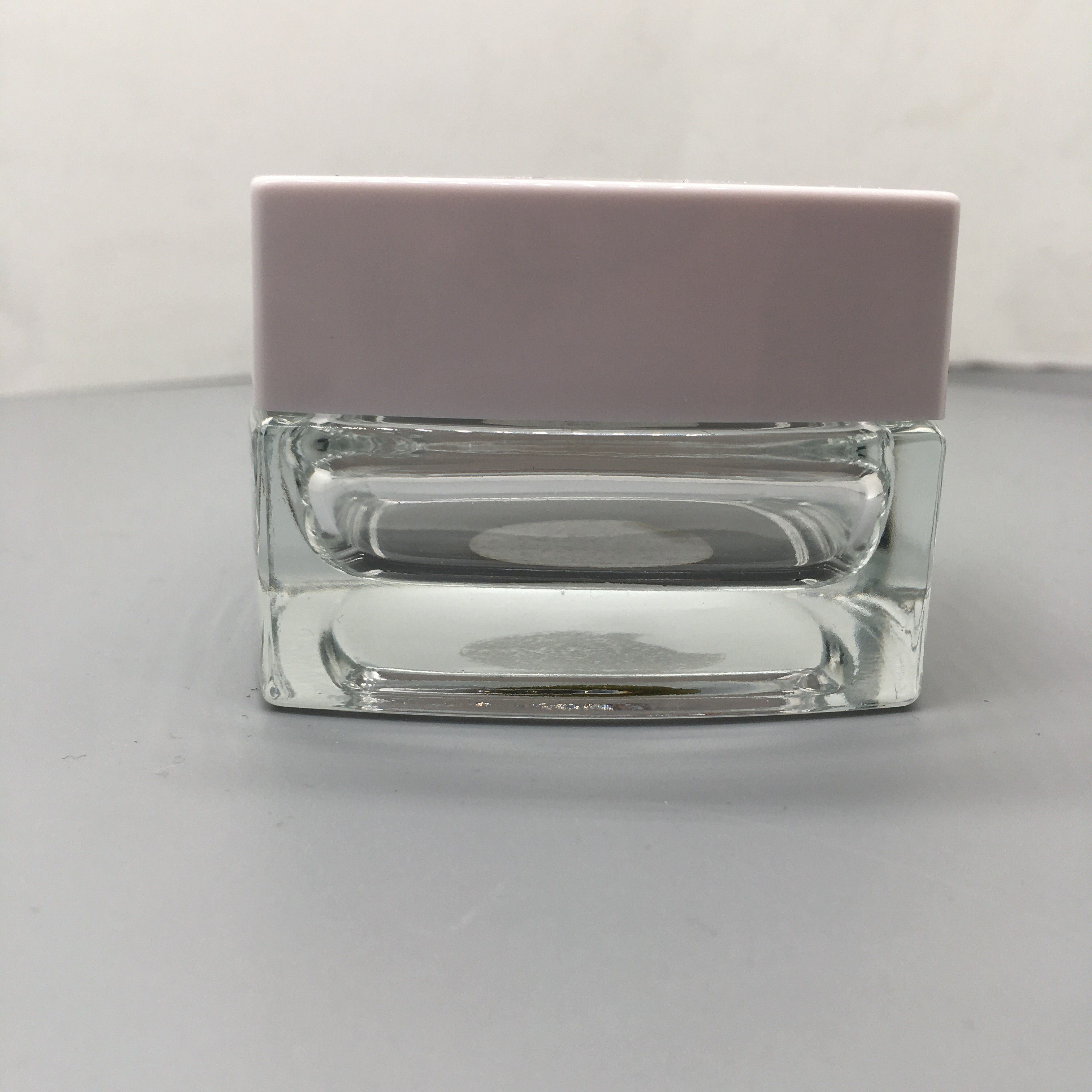 50G Square Glass Jar Containers With White Cap For Cosmetic,Cream and lotion