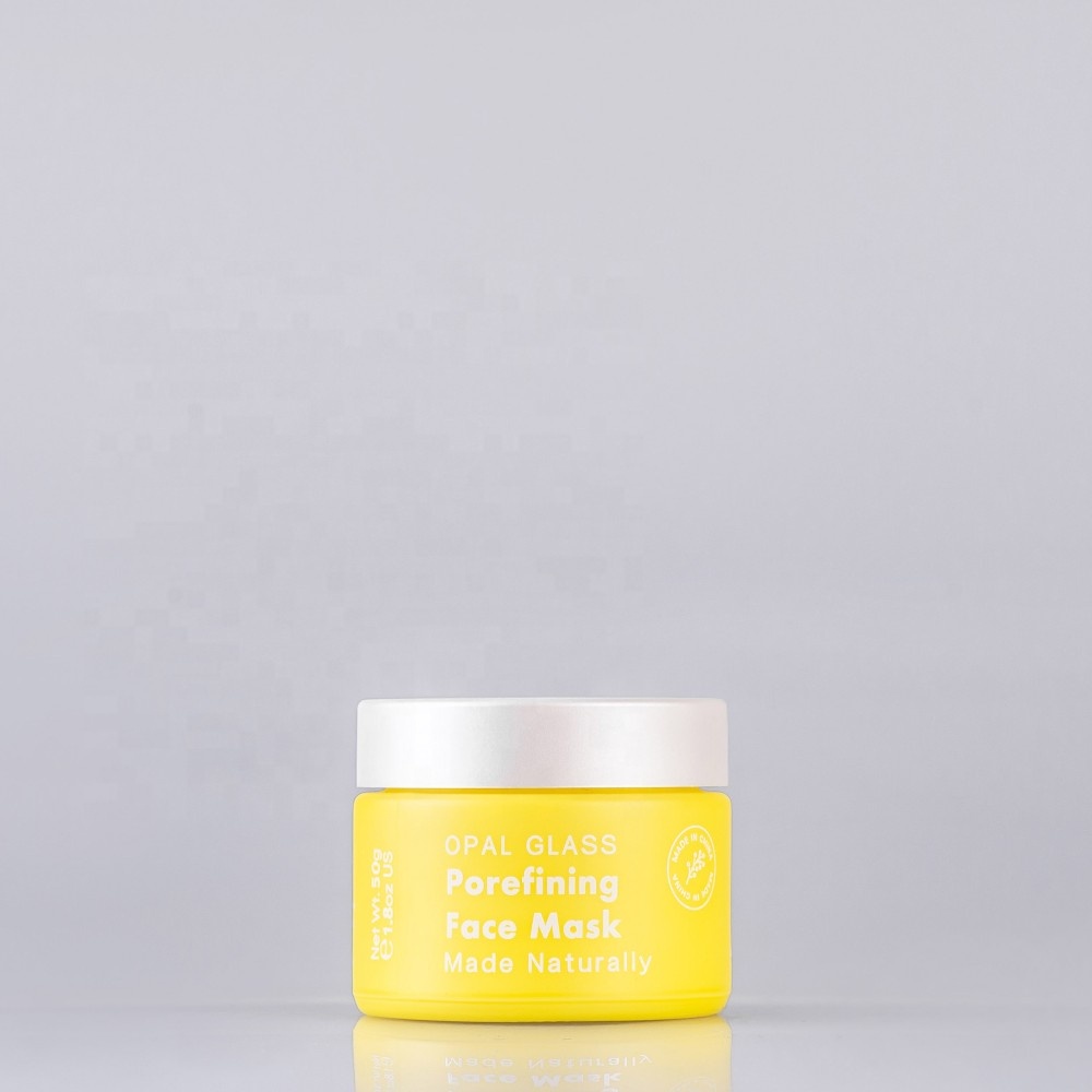 50G cream opal glass jar for cosmetics skincare packaging