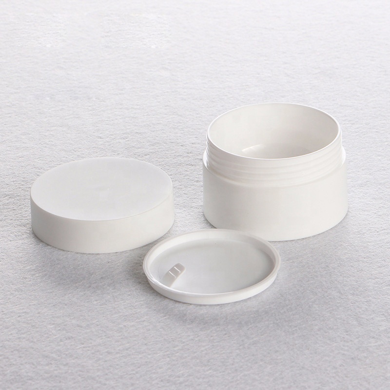 50G empty plastic matte white face cream lotion lip blam jar packaging