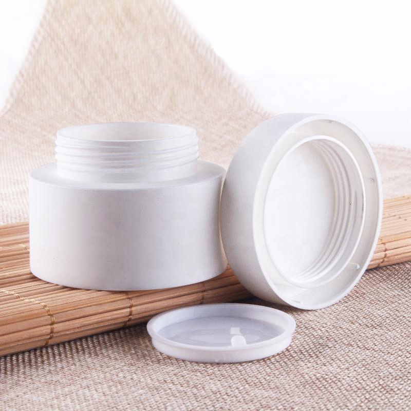 50G empty plastic matte white face cream lotion lip blam jar packaging