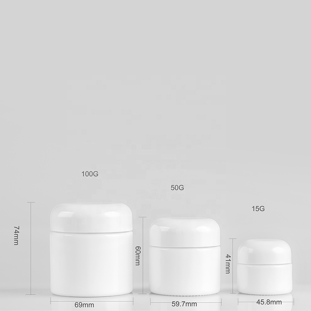 50G opal glass jar for balm cream skincare packaging
