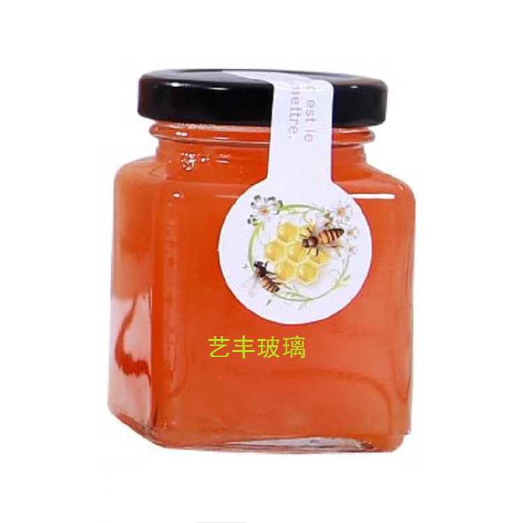 50ML 100ML 200ML 380ML 500ML Food Jam Honey Jar Square Glass Bottle With Tin Lid