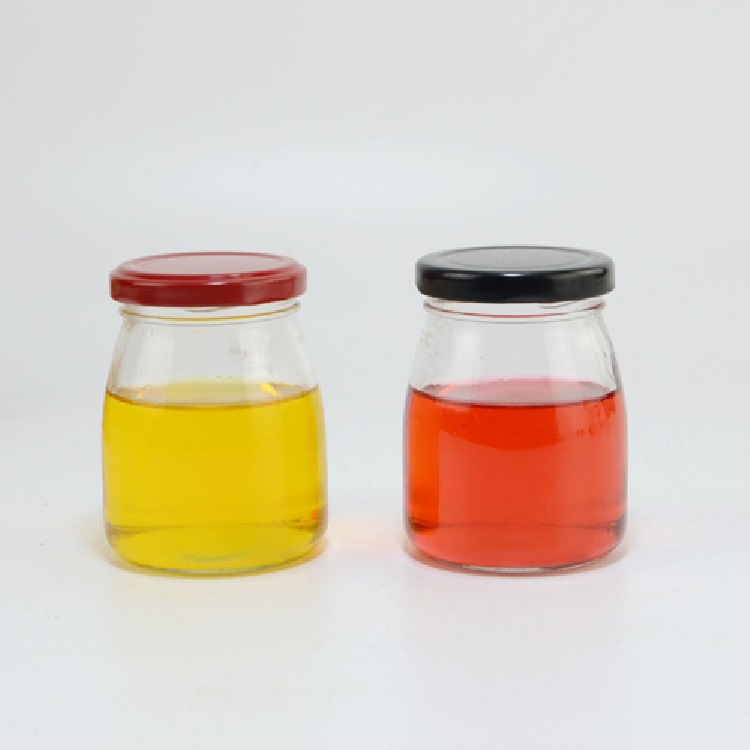 50ML 100ML 200ML Fruit Jam Pudding Glass Jar Candy Glass Milk Pudding Jar With Tin Cap