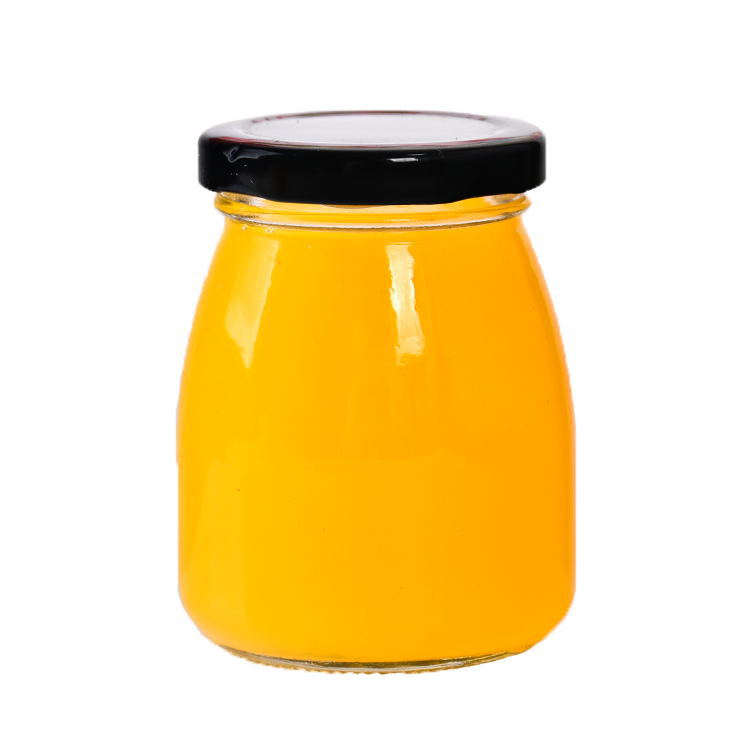 50ML 100ML 200ML Fruit Jam Pudding Glass Jar Candy Glass Milk Pudding Jar With Tin Cap