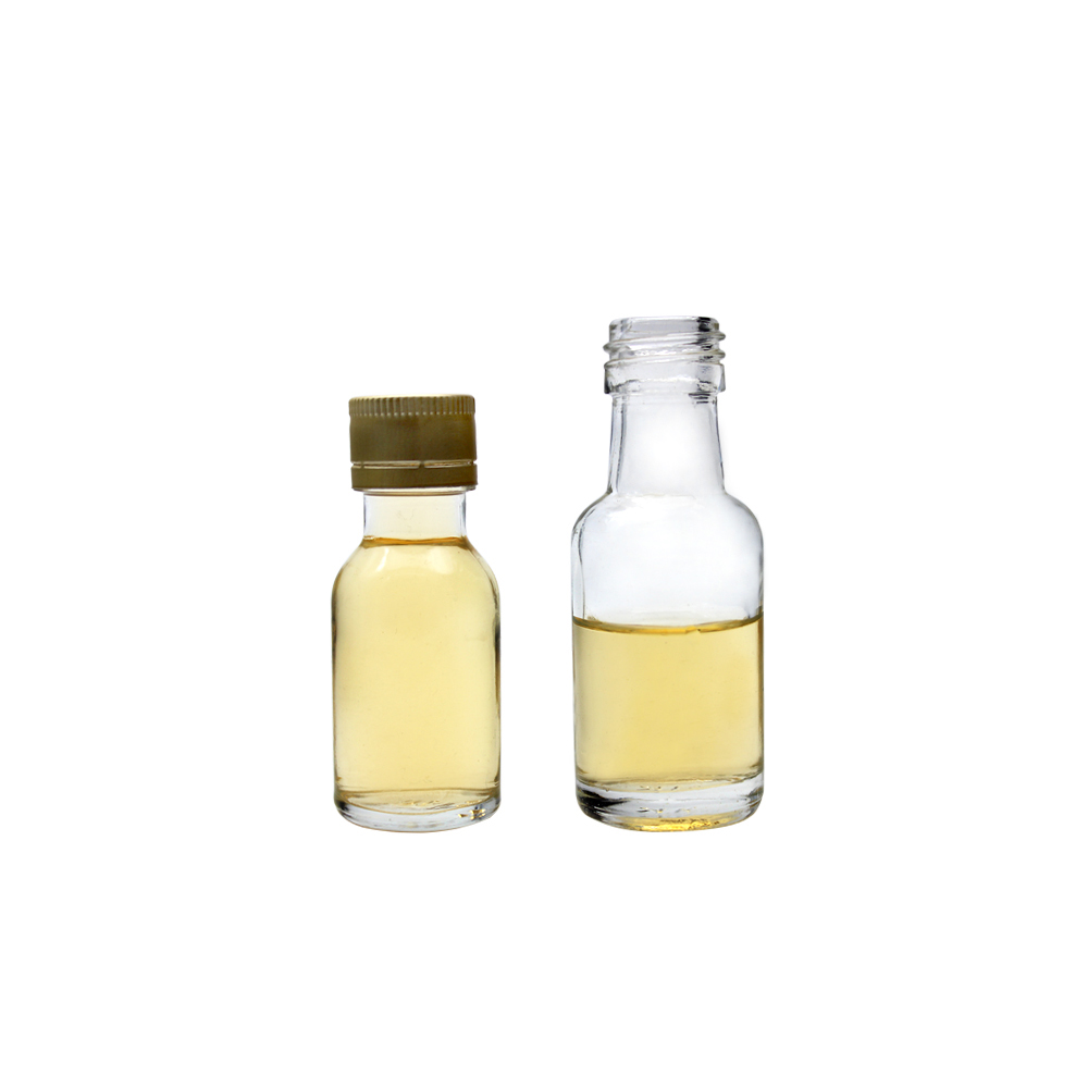 50ML 100ML Clear Mini round small wine glass bottle whisky sample packing glass bottle with aluminium lid