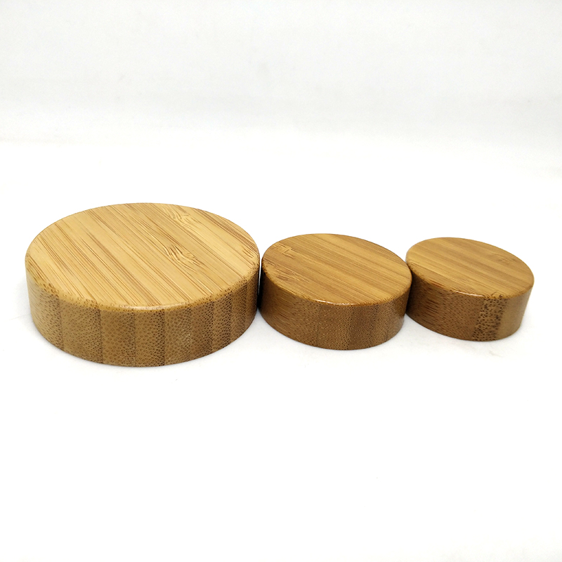 50ML 100ML Glass Jar Cosmetics Packaging Bamboo Lid Face Cream Container Glass Cream Jar with Bamboo Cap