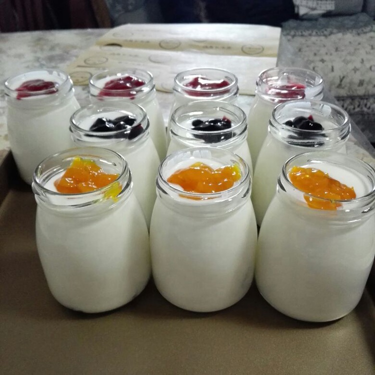 50ML 200ML Fruit Jam Pudding Glass Jar Candy Beverage Glass Bottles Glass Pudding Jar With Tin Cap