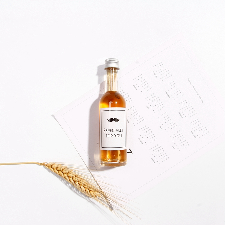 50ML Clear Mini Wine Glass Bottle For Spirit Whisky alcoholic Drinks Small Cute Easy Taken Packaging Containers