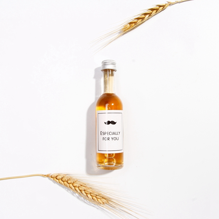 50ML Clear Mini Wine Glass Bottle For Spirit Whisky alcoholic Drinks Small Cute Easy Taken Packaging Containers