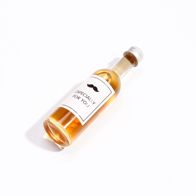 50ML Clear Mini Wine Glass Bottle For Spirit Whisky alcoholic Drinks Small Cute Easy Taken Packaging Containers