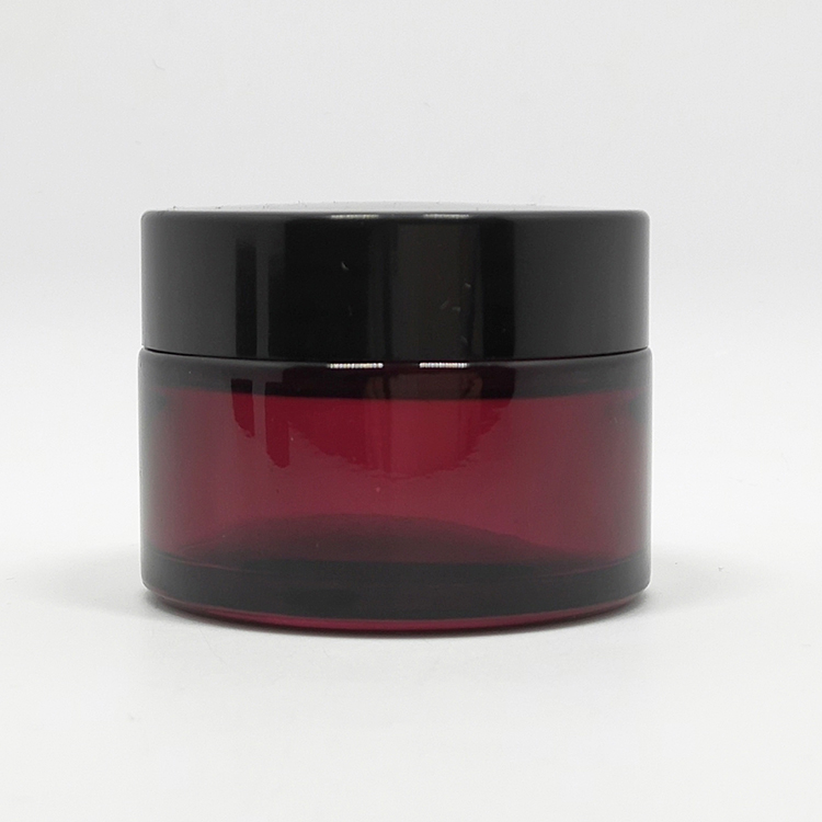 50ML Cosmetic Clay Mask Glass Luxury Jar 5g 10g 20g 30g 50g 100g gradient matte teal colored glass cream jar with white lid