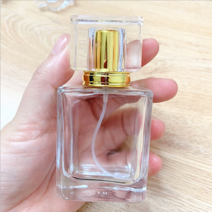 50ML New Style 50ml Glass Empty Perfume Bottles Spray Atomizer Refillable Bottle Scent Case with Travel Size Portable