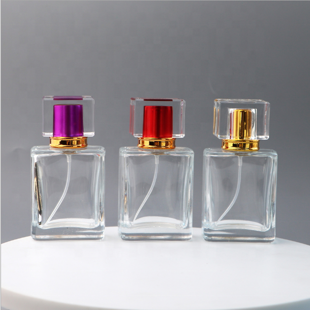 50ML New Style 50ml Glass Empty Perfume Bottles Spray Atomizer Refillable Bottle Scent Case with Travel Size Portable