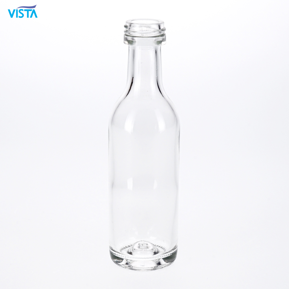 50ML ROUND SHAPE EMPTY MINI LIQUOR BOTTLE