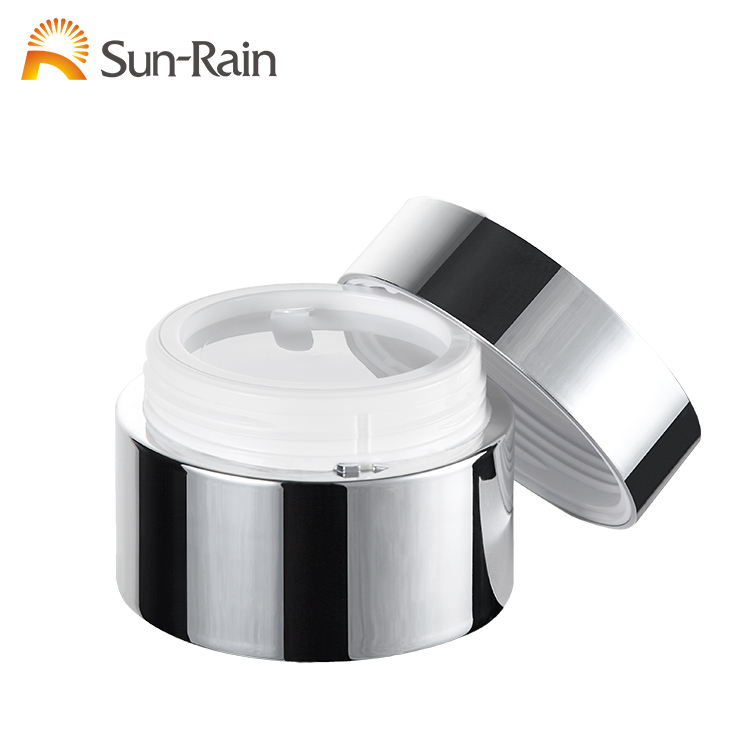 50ML Wholesale Hot Selling Low Price empty round silver cosmetic cream jar