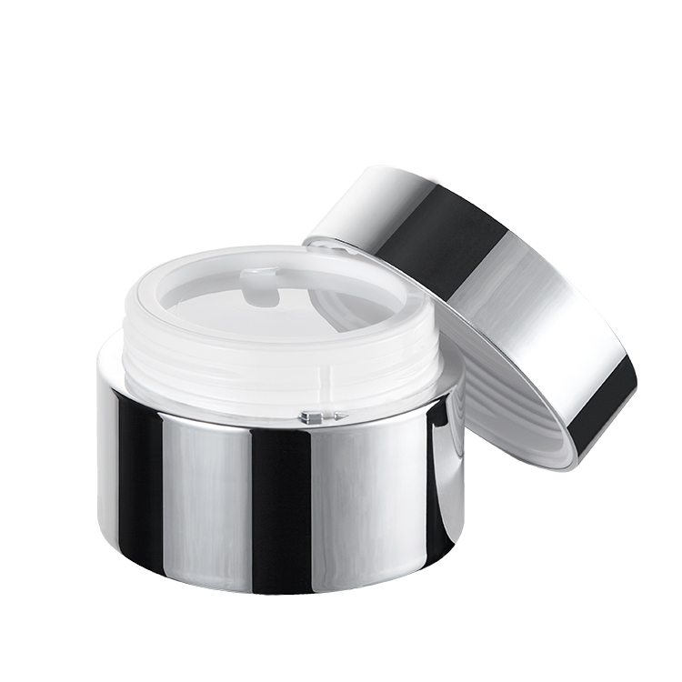 50ML Wholesale Hot Selling Low Price empty round silver cosmetic cream jar