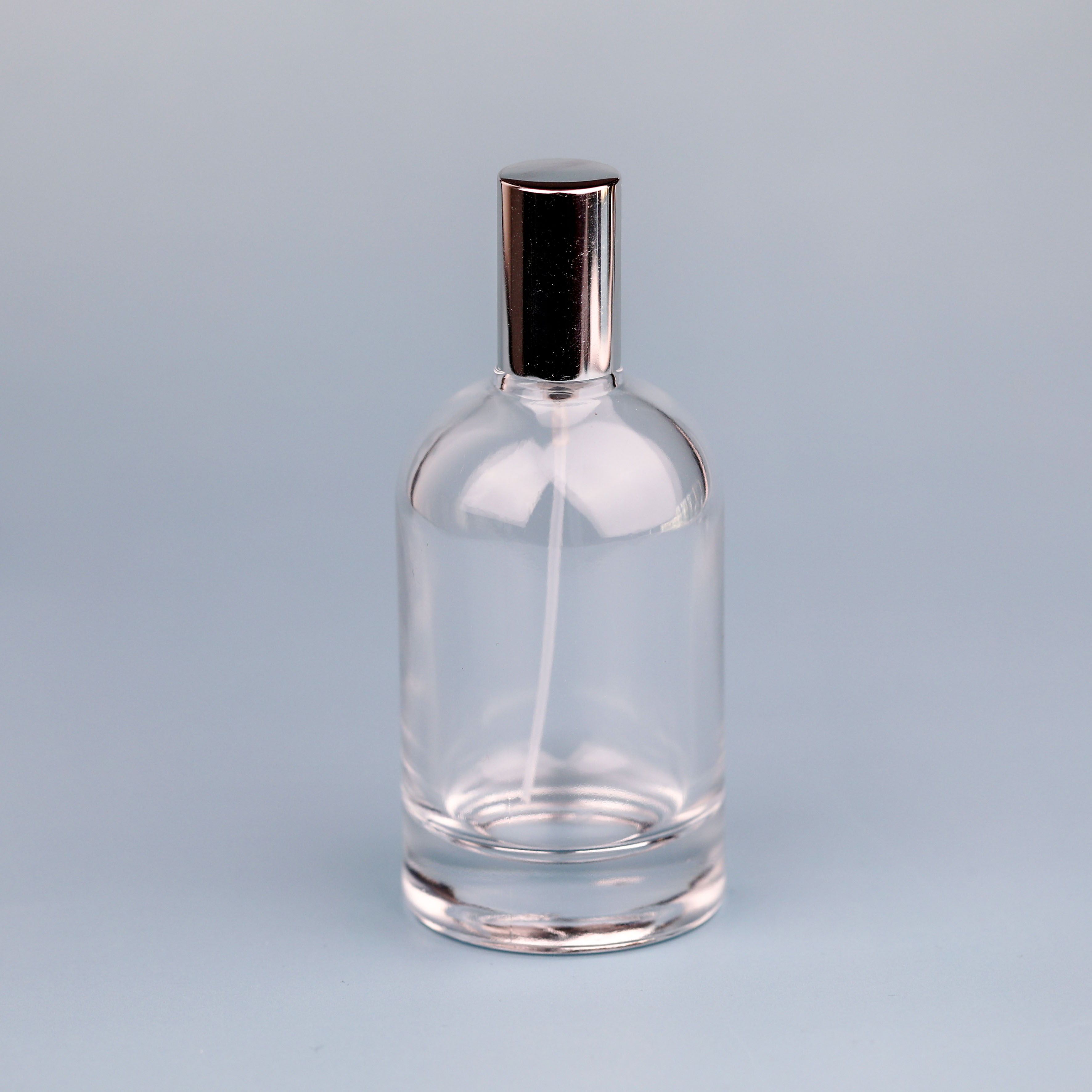 50Ml 100Ml Luxury Beautiful Round Shape Empty Spray Perfume Pump Glass Bottle