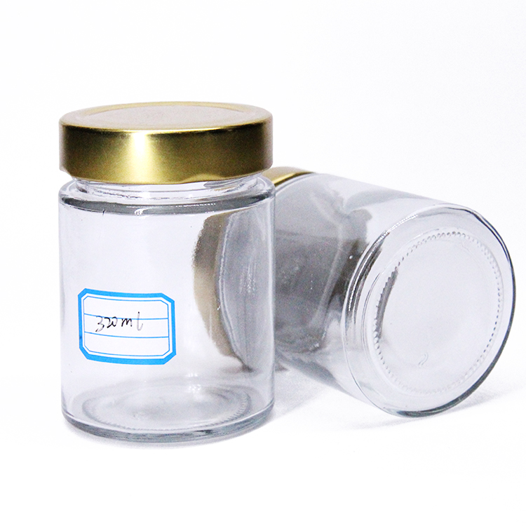 50Ml -200Ml Glass Jam Honey Glass Jar Glass Caviar Cubilose Jars With Screw Metal Lids