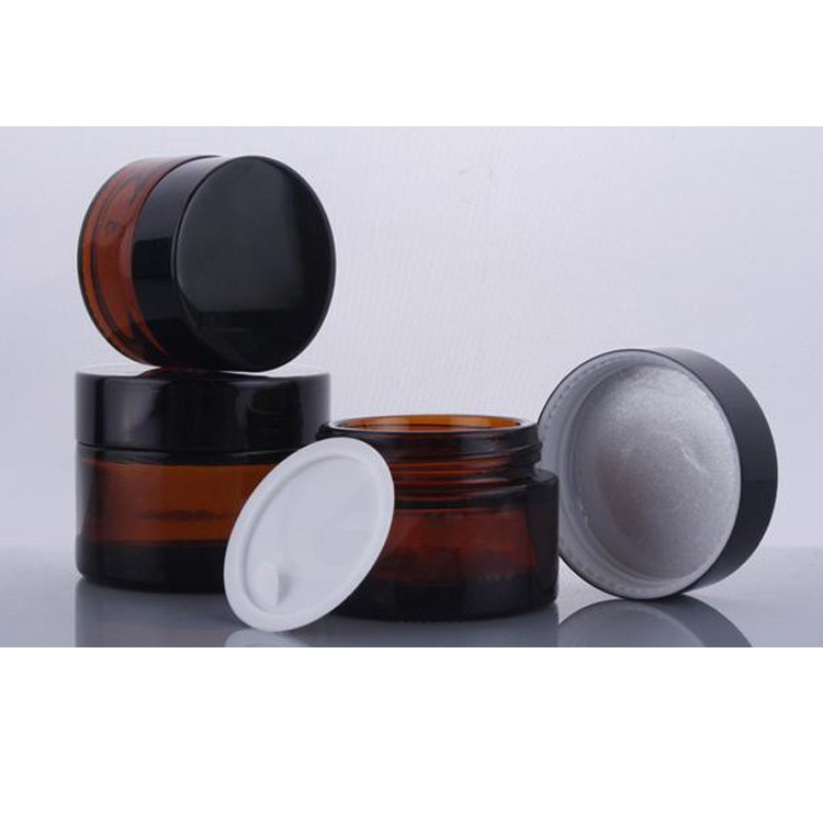 50Ml Empty Frosted Glass Cosmetic Packaging Jar 30G With Screw Cap Wholesale