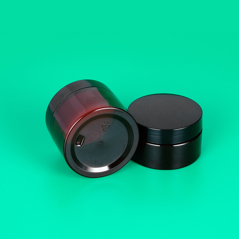 50g 100g 120g 150g 200g 4 oz 8 oz Cosmetic Packaging Amber Plastic PET PETG Cream Jars with Screw Lid
