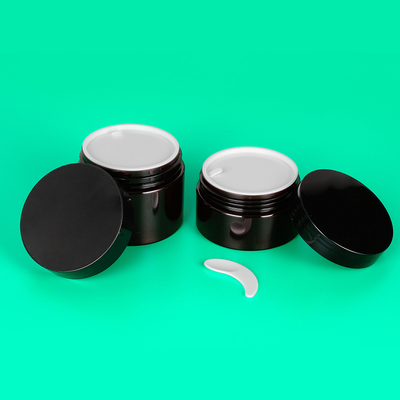 50g 100g 120g 150g 200g 4 oz 8 oz Cosmetic Packaging Amber Plastic PET PETG Cream Jars with Screw Lid