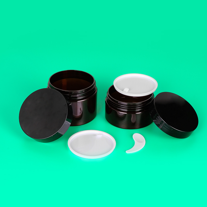 50g 100g 120g 150g 200g 4 oz 8 oz Cosmetic Packaging Amber Plastic PET PETG Cream Jars with Screw Lid