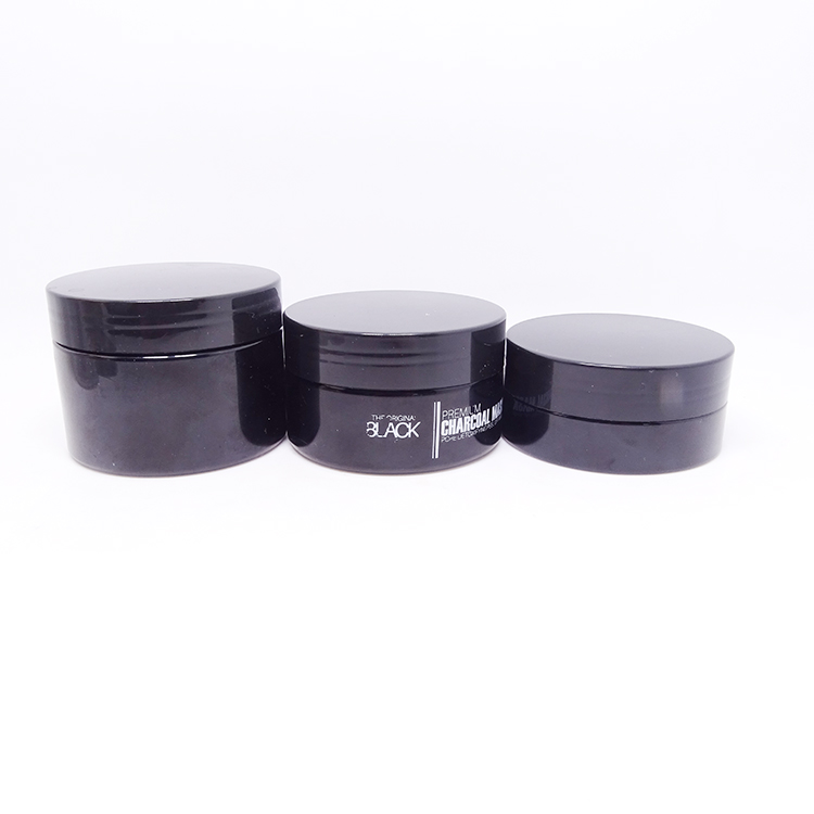 50g 100g 150g 200g 250g 500g 1000g black matte plastic canning pet jar for cosmetic cream