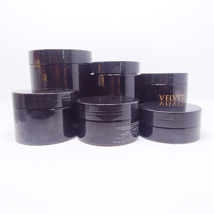 50g 100g 150g 200g 250g 500g 1000g black matte plastic canning pet jar for cosmetic cream