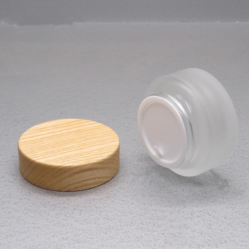 50g 100g 150g 200g 250g Cosmetic Container Cream bamboo plastic jar with bamboo lid