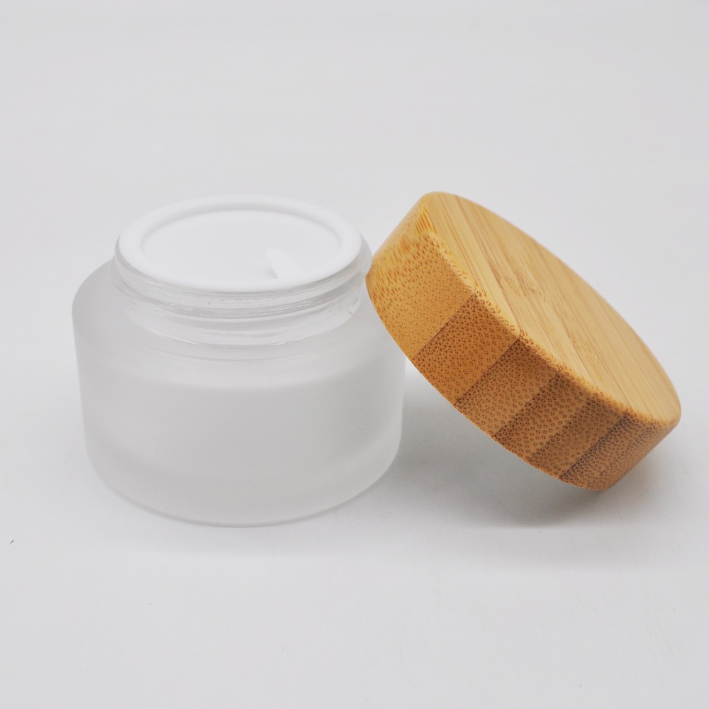 50g 100g 150g 200g 250g Cosmetic Container Cream bamboo plastic jar with bamboo lid