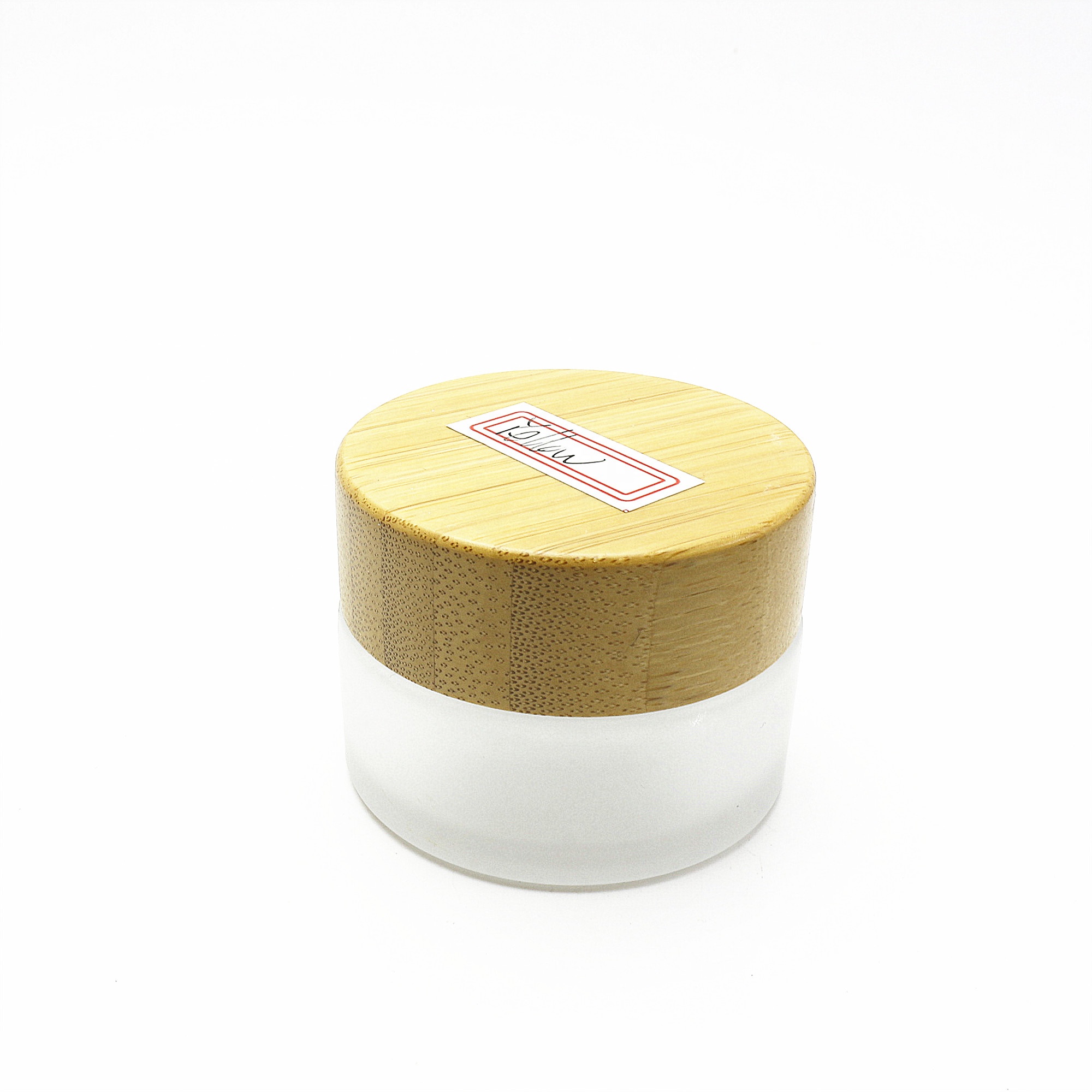 50g 100g 150g 200g 250g glass jar for cosmetic creams  with bamboo caps  GJ-KL28