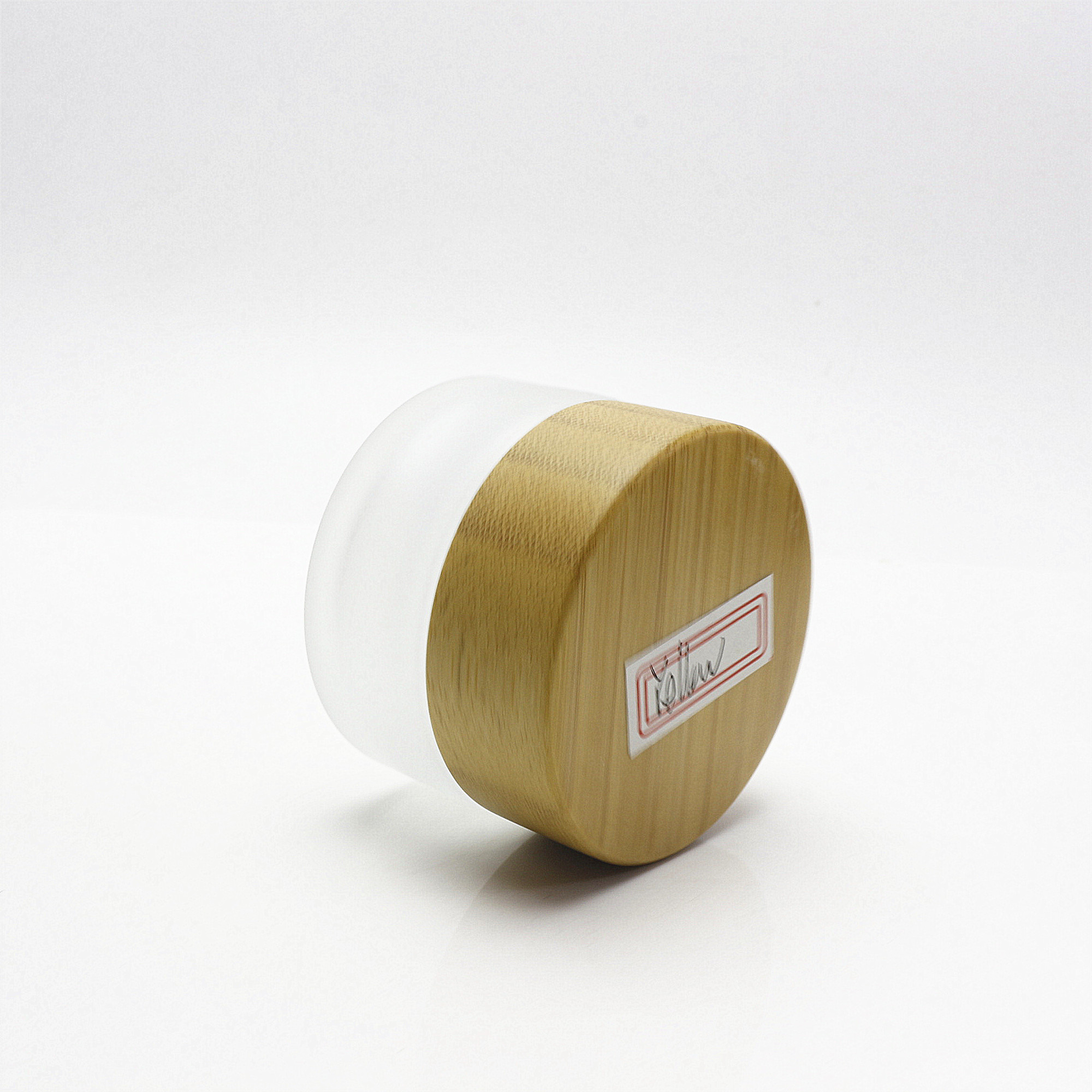50g 100g 150g 200g 250g glass jar for cosmetic creams with bamboo caps GJ-KL28