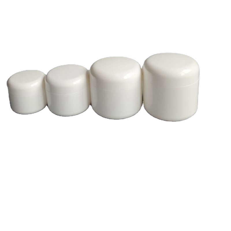 50g 100g 200g 250g PP Double Wall White Plastic Jar