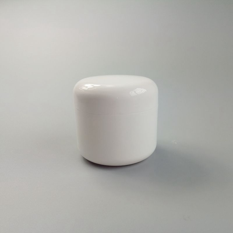50g 100g 200g 250g PP Double Wall White Plastic Jar
