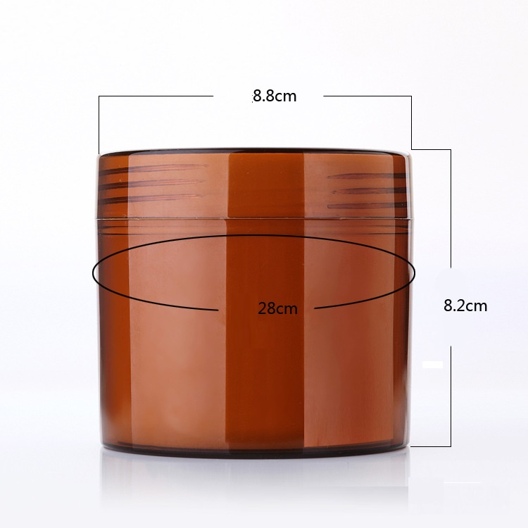 50g 100g 200g 300g 500g Empty Plastic Cream Jar Amber Double Wall Cosmetic Container Refillable Hair Wax Face Cream Jar