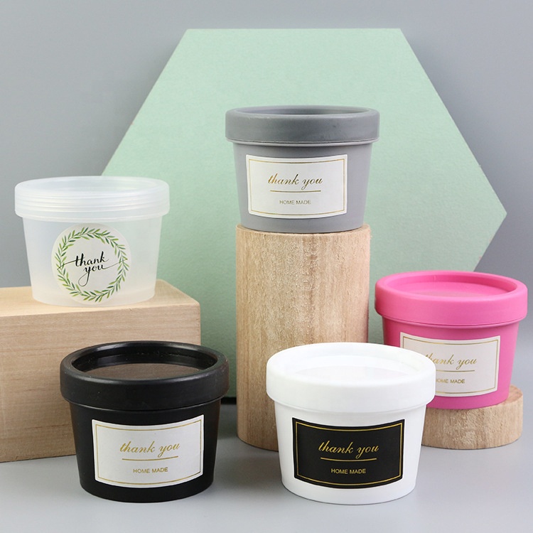 50g 100g 200g Cosmetic Jar Cream Container Pot Plastic Inner Lids Mask Containers Packaging