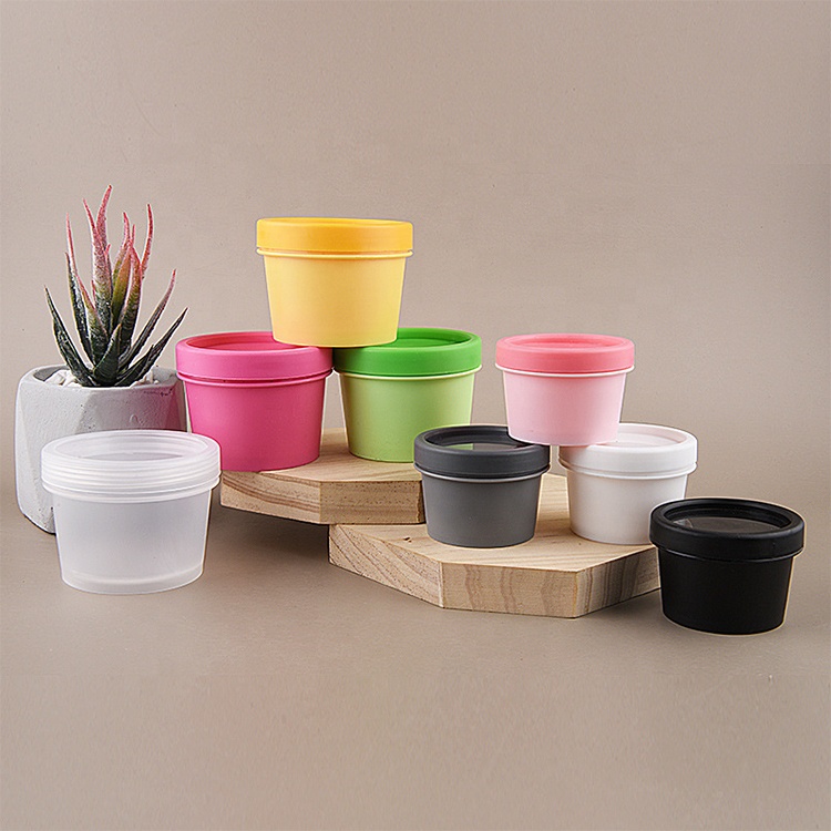 50g 100g 200g Empty Cosmetic Containers Colored Mask Cream Jar With Screw Cap Cosmetic Package