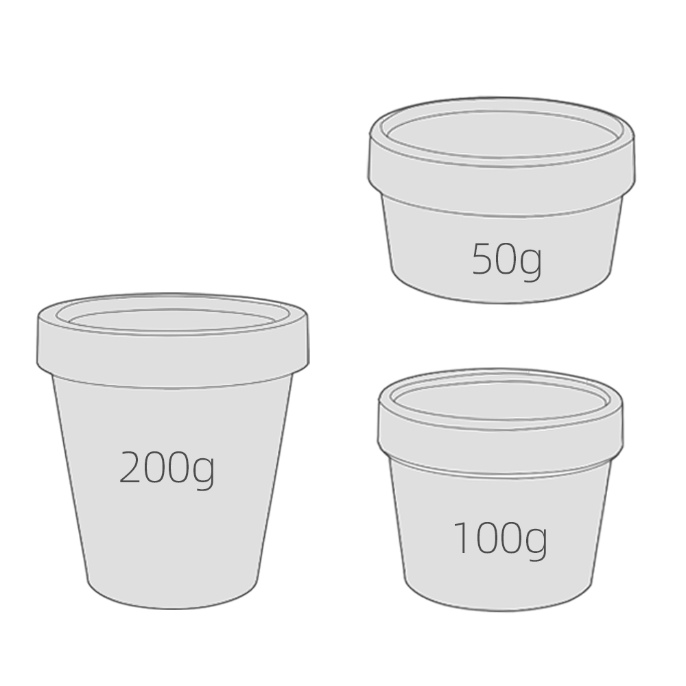 50g 100g 200g Empty Plastic Cosmetic Cream Skin Care Jar for personal care RD-925