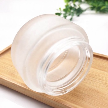 50g 100g 200g clear frosted cosmetic glass jars for face cream