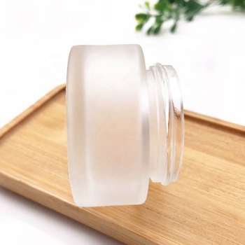 50g 100g 200g clear frosted cosmetic glass jars for face cream