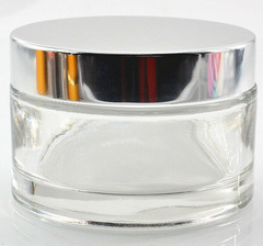 50g 100g 200g clear frosted cosmetic glass jars for face cream
