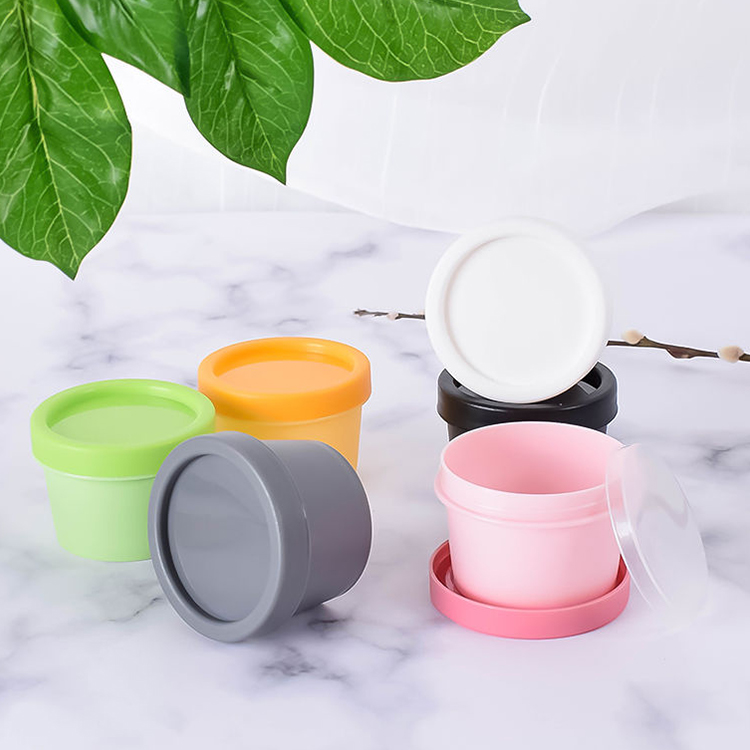 50g 100g 200g colorful mask bucket bottle cream jars plastic PP containers cosmetic jar