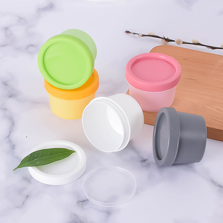 50g 100g 200g colorful mask bucket bottle cream jars plastic PP containers cosmetic jar
