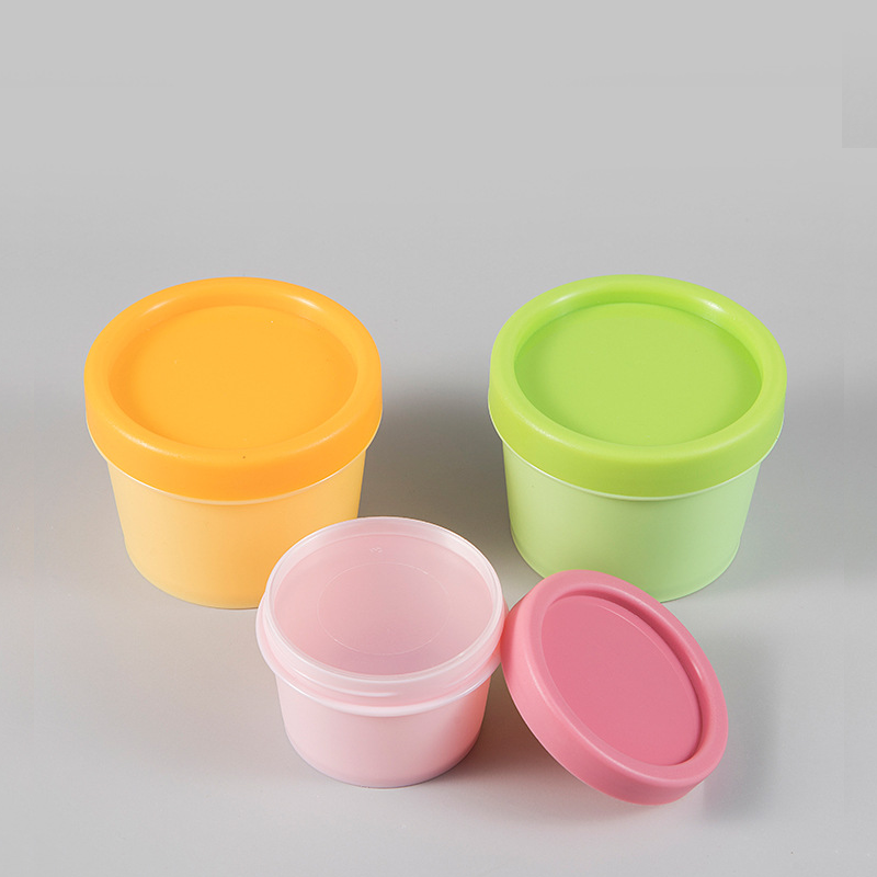 50g 100g 200g colorful mask bucket bottle cream jars plastic PP containers cosmetic jar