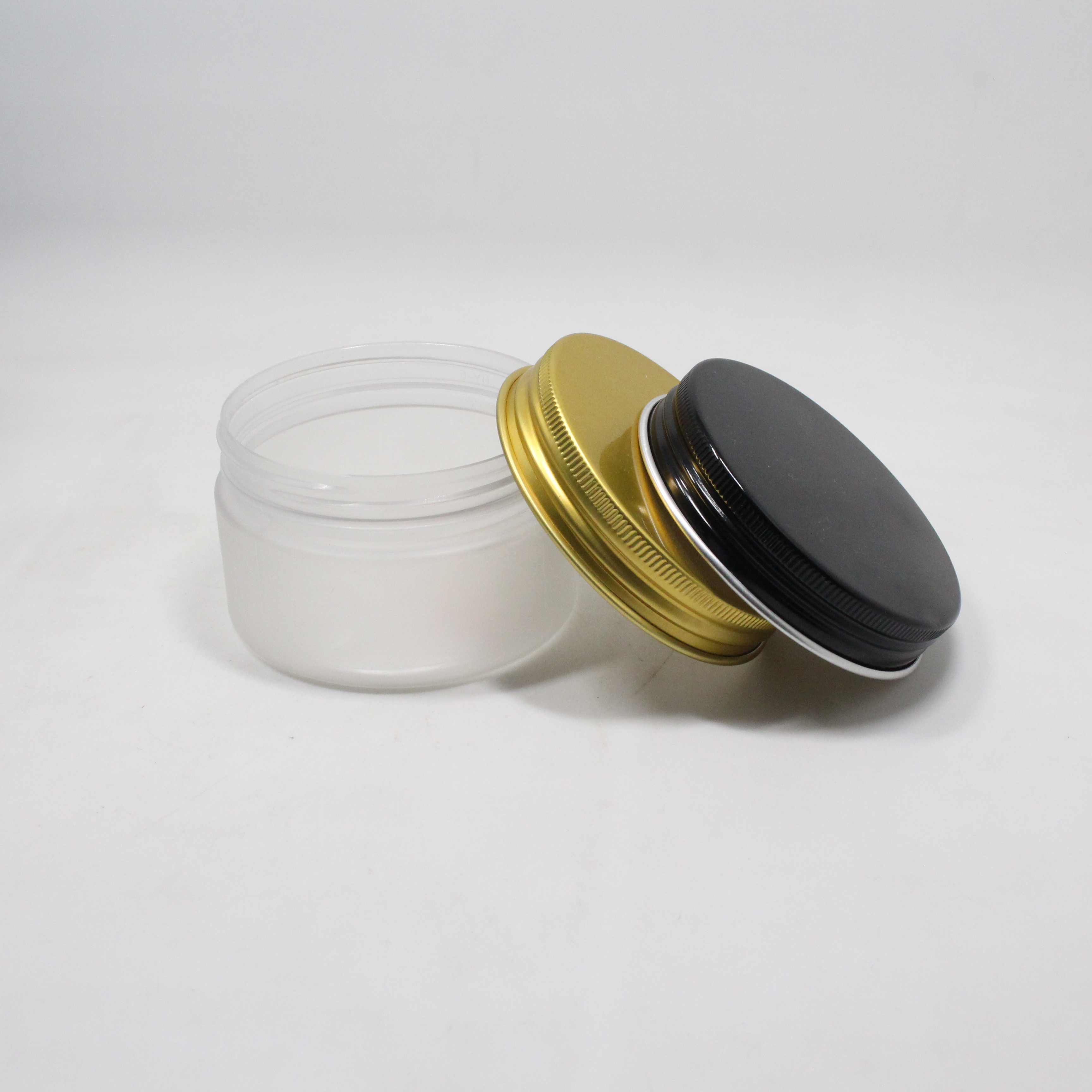 50g 100g 200g frosted transparent bath salt scrub jar,coffee scrub container, pet plastic spice jars