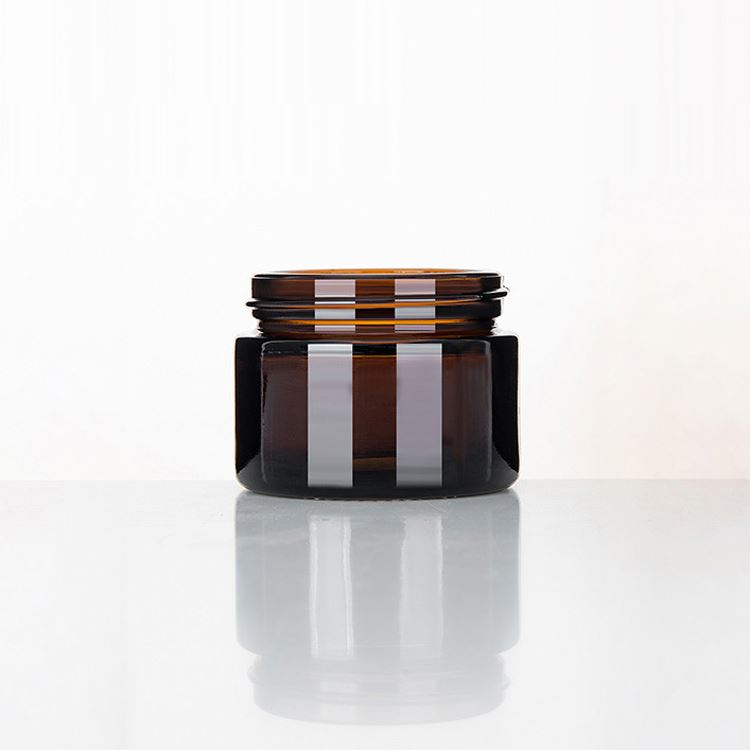 50g/100g Amber Skin Care Face Eye Cream Cosmetic Jars With Black Screw Cap