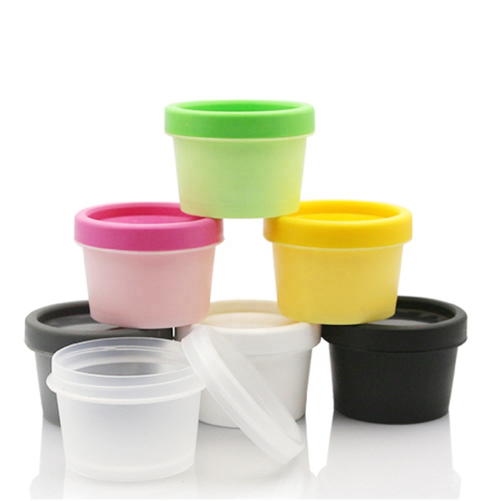 50g 100g Black Plastic PP Bottles Face Cream Box Cosmetic Eyeshadow Jar Body Scrub Packaging Containers with Inner cap