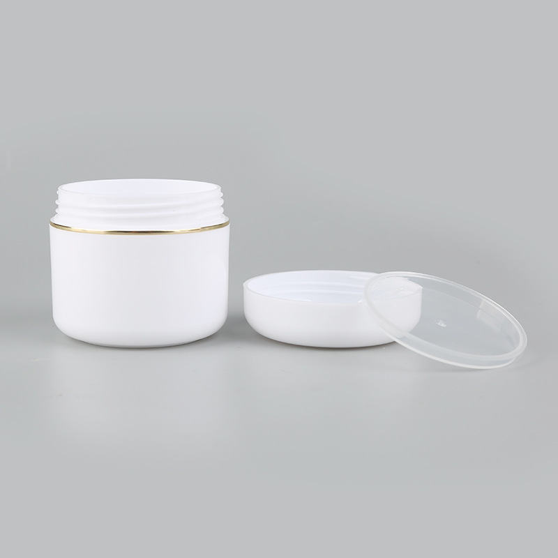 50g 100g Black Plastic PP Bottles Face Cream Box Cosmetic Eyeshadow Jar Body Scrub Packaging Containers with Inner cap