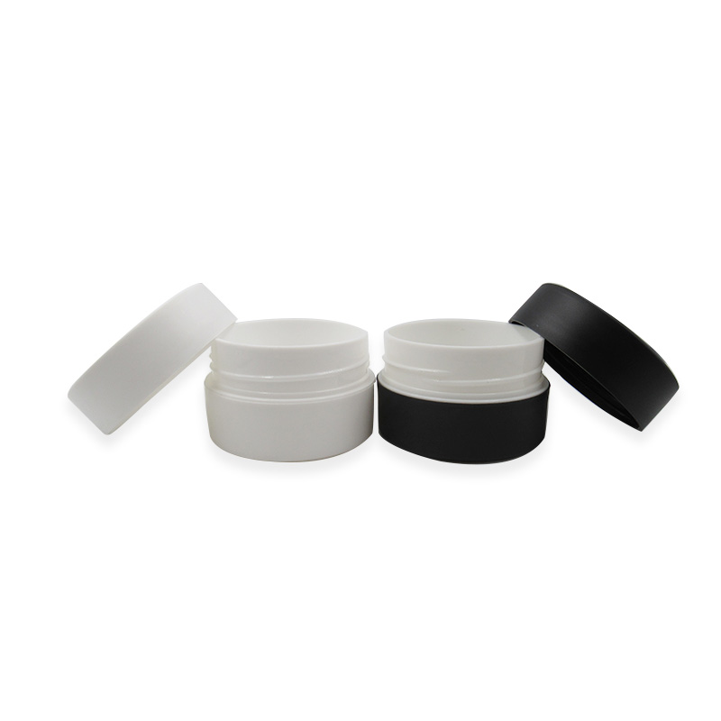 50g 100g Round Empty Frosted Skin Care Cream PP Container Jar black Cosmetics Packaging Plastic Cream Jars