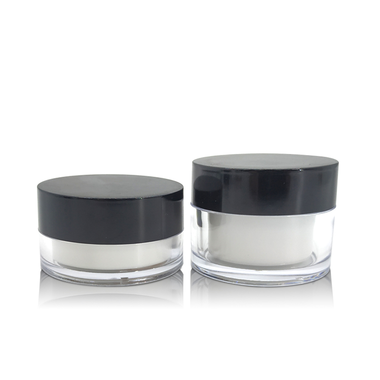 50g 100g White Double Wall Container Empty Cosmetic Cream Jar Plastic Package Bottle for Skin Care